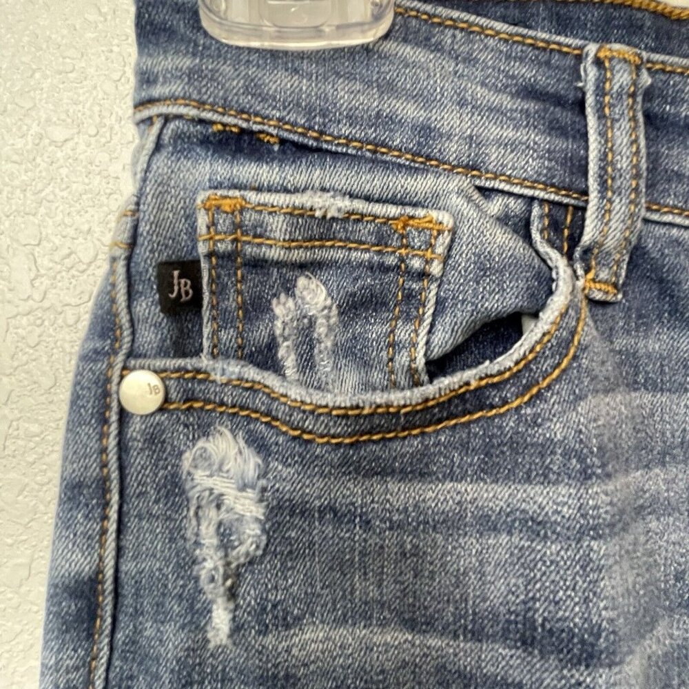 Judy Blue Slim Fit Jeans 0/24 Distressed Medium Wash Mid Rise Stretch Denim - Picture 3 of 13